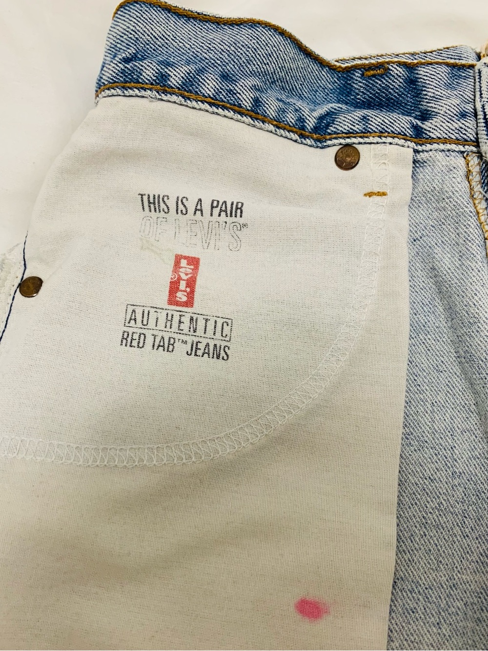 Levi's Light Blue Denim Mini Skirt with Colorful Patchwork from Japan - Picture 8 of 10